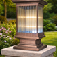 HDC Luxury Classic Coffee/Black/Gold Outdoor Pillar Gate Light for Outdoor Entrances