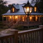 HDC Classic Black Rustic Outdoor Hanging Lantern for Farmhouse, Porch & Balcony