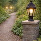 HDC Classic Black Outdoor Gate Light for Garden & Landscape Lighting