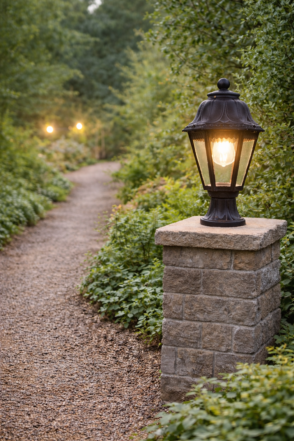 HDC Classic Black Outdoor Gate Light for Garden & Landscape Lighting