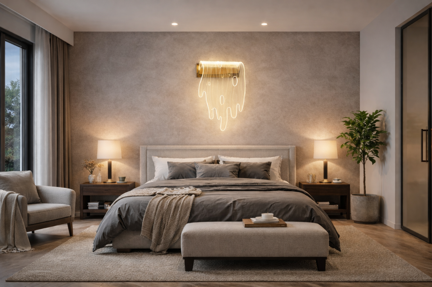 HDC Modern Melt LED Wall Light for Bedroom & Living Spaces