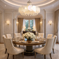 HDC 600mm Luxury Pearl Shell Beaded Chandelier Light for Living Room