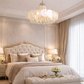 HDC 600mm Luxury Pearl Shell Beaded Chandelier Light for Living Room