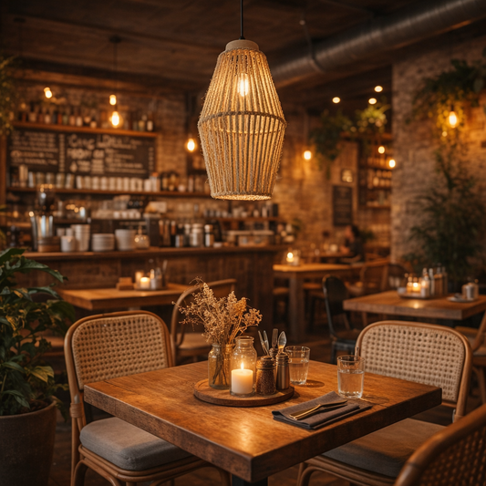 HDC Luxury Handwoven Rattan Pendant Light for Warm Ambient Interiors