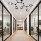 HDC Amber/Smoke Modern Molecular Glass Ceiling Chandelier for Living Room