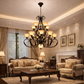 HDC 10 Lights Luxury Classic Multi-Arm Chandelier for Living Room
