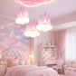 HDC Princess Castle Cloud Chandelier for Kids Room, Baby Girl Room