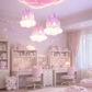 HDC Princess Castle Cloud Chandelier for Kids Room, Baby Girl Room