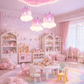 HDC Princess Castle Cloud Chandelier for Kids Room, Baby Girl Room