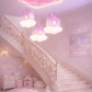 HDC Princess Castle Cloud Chandelier for Kids Room, Baby Girl Room