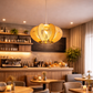 HDC 340mm Premium Designer Wooden Petal Pendant Light for Cafes, Dining