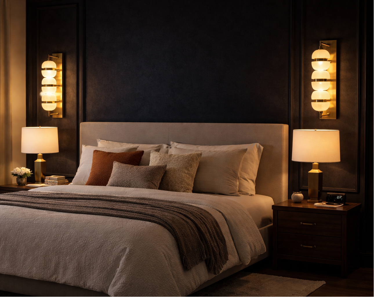 HDC Modern Gold Marble Finish Stack Wall Light for Living Room, Bedroom