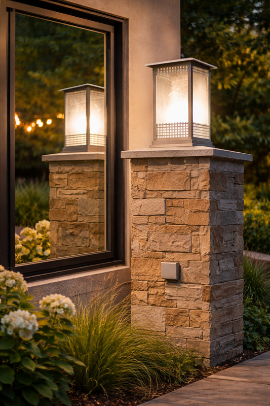 HDC Modern Outdoor Gate Pillar Light for Outdoor Areas