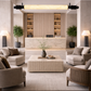 HDC Luxury Marble Finish Modern Designer Hanging Linear Chandelier for Dining Table & Kitchen Island