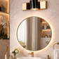 HDC Luxury Black & Rose Dual Cylinder Mirror Light