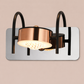 HDC Luxury Rose Gold & Black Acrylic LED Mirror Wall Light for Washroom