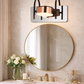 HDC Luxury Rose Gold & Black Acrylic LED Mirror Wall Light for Washroom