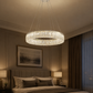 HDC Luxury Crystal Ring Chandelier for Bedroom, Living Room