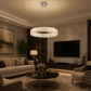 HDC Luxury Crystal Ring Chandelier for Bedroom, Living Room