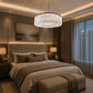 HDC Luxury Crystal Drum Hanging Chandelier Light