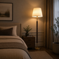 HDC Modern Fabric Shade Floor Lamp for Living Room & Bedroom