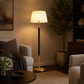 HDC Modern Fabric Shade Floor Lamp for Living Room & Bedroom