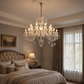 HDC 16 Lights Black/White Crystal Glass Chandelier Light for Living Room & Dining Area