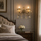 HDC Luxury Antique Crystal Double Wall Light for Bedroom, Living Room