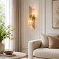 HDC Modern Gold Crystal Wall Light for Bedroom, Living Room & Hotel Décor