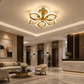 HDC Modern 6 Lights Gold Ring Ceiling Light for Living Room, Bedroom & Dining Area