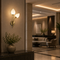 HDC Modern Dual Glass Wall Light for Bedroom, Living Room & Hallway