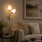 HDC Modern Dual Glass Wall Light for Bedroom, Living Room & Hallway