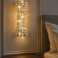 HDC Luxury Modern Gold Crystal Wall Light for Living Room, Bedroom, Bedside