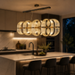 HDC 1200mm Modern Luxury Crystal LED Linear Chandelier Light for Dining Room & Living Space