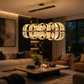 HDC 1200mm Modern Luxury Crystal LED Linear Chandelier Light for Dining Room & Living Space
