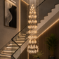 HDC Luxury Double Height Crystal Chandelier for Staircase & Lobby