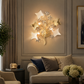 HDC Luxury Floral Crystal Wall Light for Bedroom, Living Room