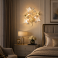 HDC Luxury Floral Crystal Wall Light for Bedroom, Living Room