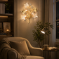 HDC Luxury Floral Crystal Wall Light for Bedroom, Living Room