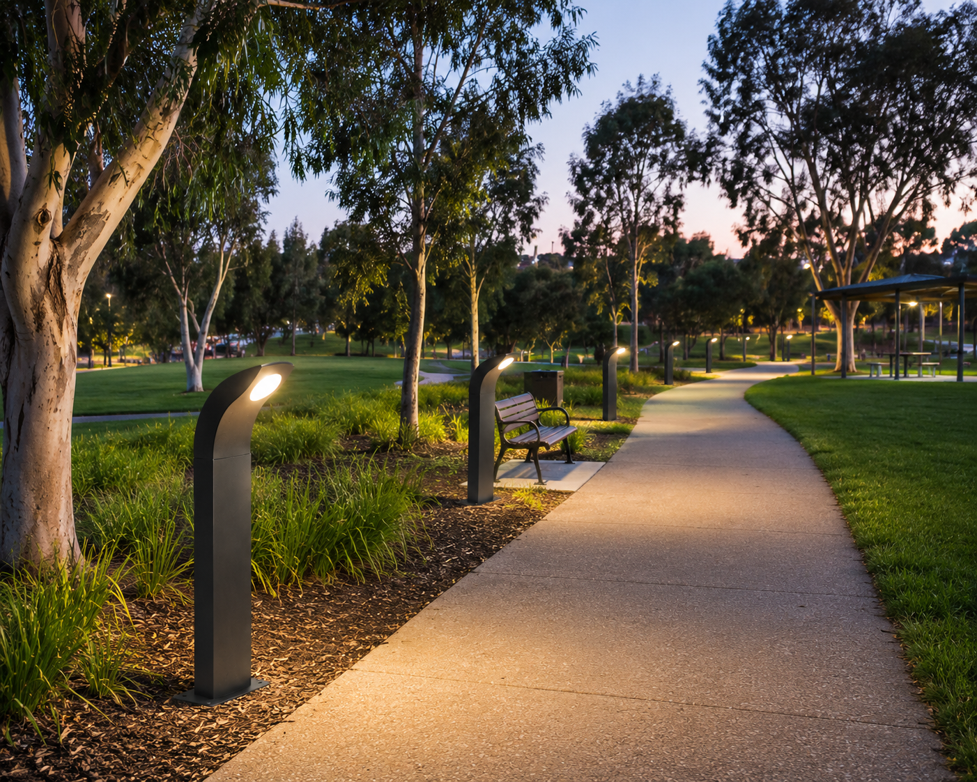 HDC Modern Outdoor LED Bollard Light for Garden Pathway & Landscape Lighting