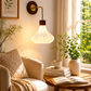 HDC Modern Ribbed Glass Wall Light for Bedroom, Living Room & Bedside Décor