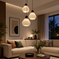 HDC Modern Triple Hanging Pendant Light for Living Room, Dining & Staircase Décor