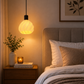 HDC Modern Swirl Glass Pendant Light for Living Room, Bedroom & Dining Area