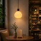 HDC Modern Swirl Glass Pendant Light for Living Room, Bedroom & Dining Area