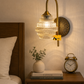 HDC Luxury Ribbed Glass Wall Light for Bedroom, Living Room