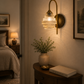 HDC Luxury Ribbed Glass Wall Light for Bedroom, Living Room