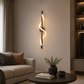 HDC Black & Gold Modern Spiral LED Wall Light for Bedroom, Living Room & Hallway