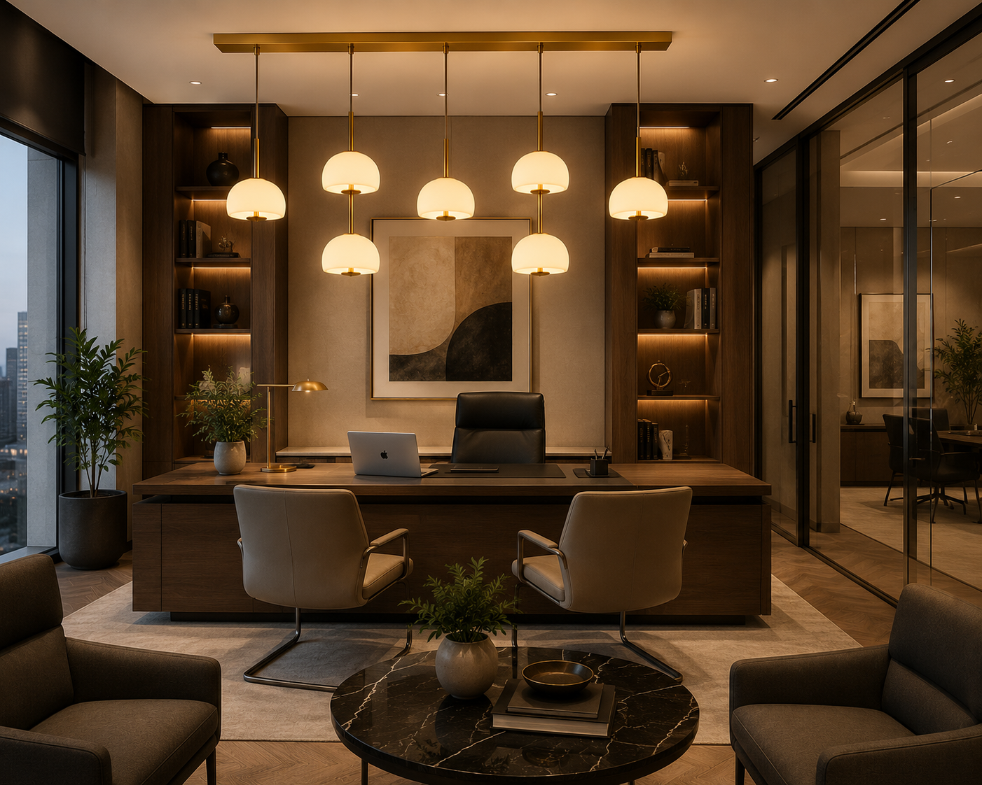 HDC Modern Luxury Gold Glass Linear Chandelier LED Hanging Light for Bedroom, Dining Areas