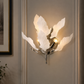HDC Gold & White Luxury Leaf Design Wall Light for Bedroom, Living Room
