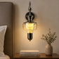 HDC Modern Vintage Amber Glass Wall Light for Bedroom, Living Room